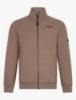 Cavallaro Napoli Donpo Zip Sweat Taupe -Cavallaro Napoli Shop 120225016 840000 01 positie 402c20voorkant 63