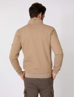 Cavallaro Napoli Donpo Zip Sweat Taupe -Cavallaro Napoli Shop 120225016 840000 12 positie 25 285
