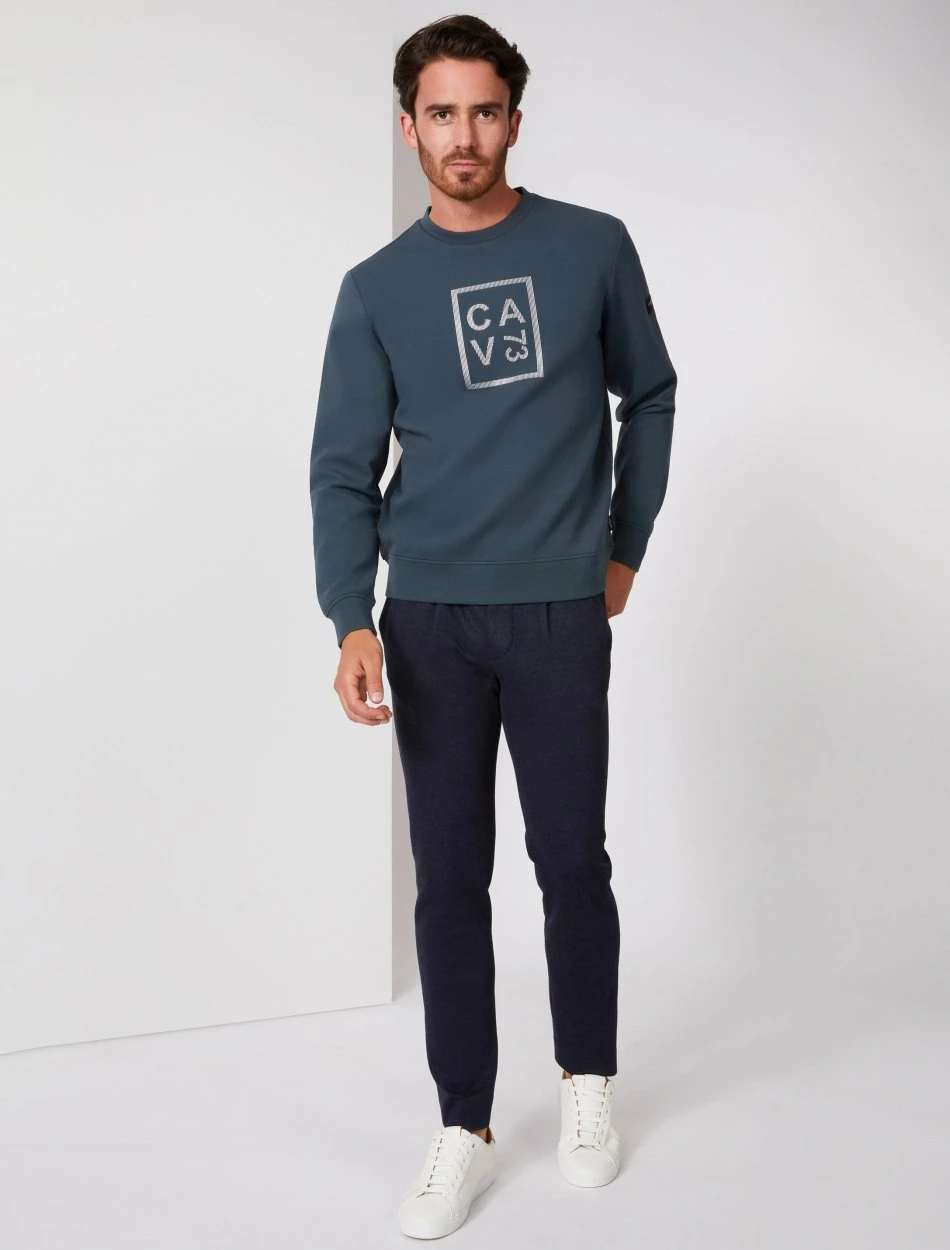 Cavallaro Napoli Dario Sweater Donkergroen 2 Cavallaro Napoli Dario Sweater Donkergroen - Afbeelding 2