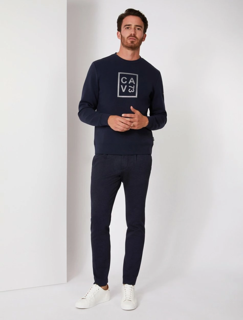 Cavallaro Napoli Dario Sweater Donkerblauw 2 Cavallaro Napoli Dario Sweater Donkerblauw - Afbeelding 2