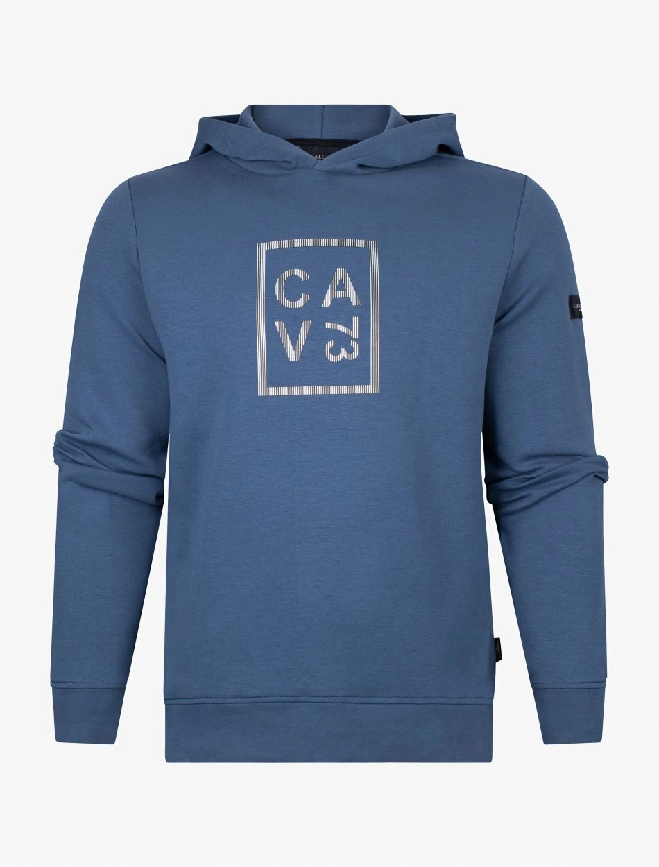 Cavallaro Napoli Dario Hoodie Indigo Blauw 6 Cavallaro Napoli Dario Hoodie Indigo Blauw - Afbeelding 6