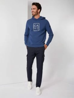 Cavallaro Napoli Dario Hoodie Indigo Blauw