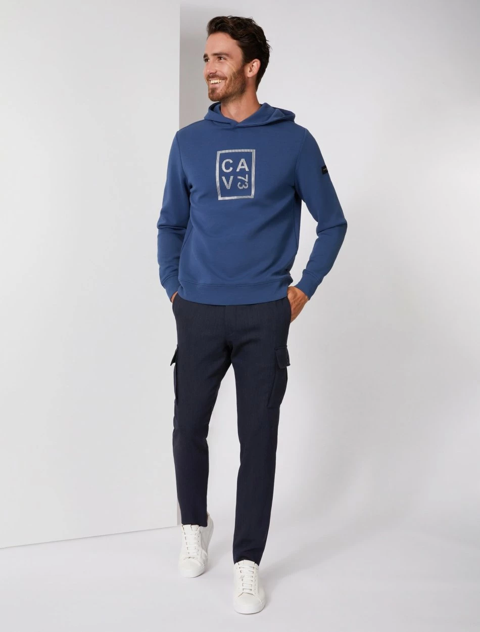 Cavallaro Napoli Dario Hoodie Indigo Blauw 1 Cavallaro Napoli Dario Hoodie Indigo Blauw