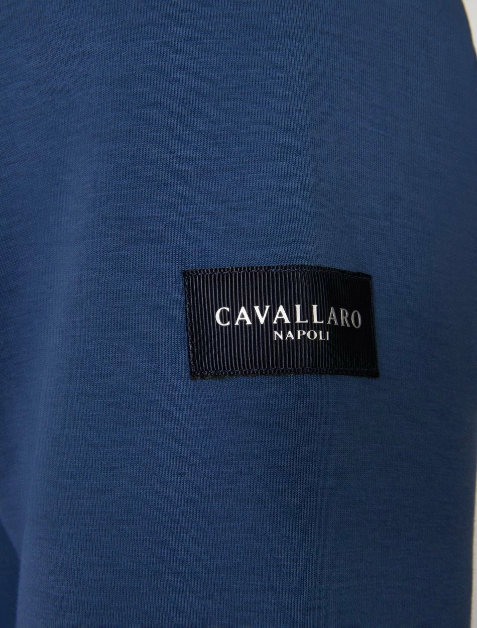 Cavallaro Napoli Dario Hoodie Indigo Blauw 5 Cavallaro Napoli Dario Hoodie Indigo Blauw - Afbeelding 5