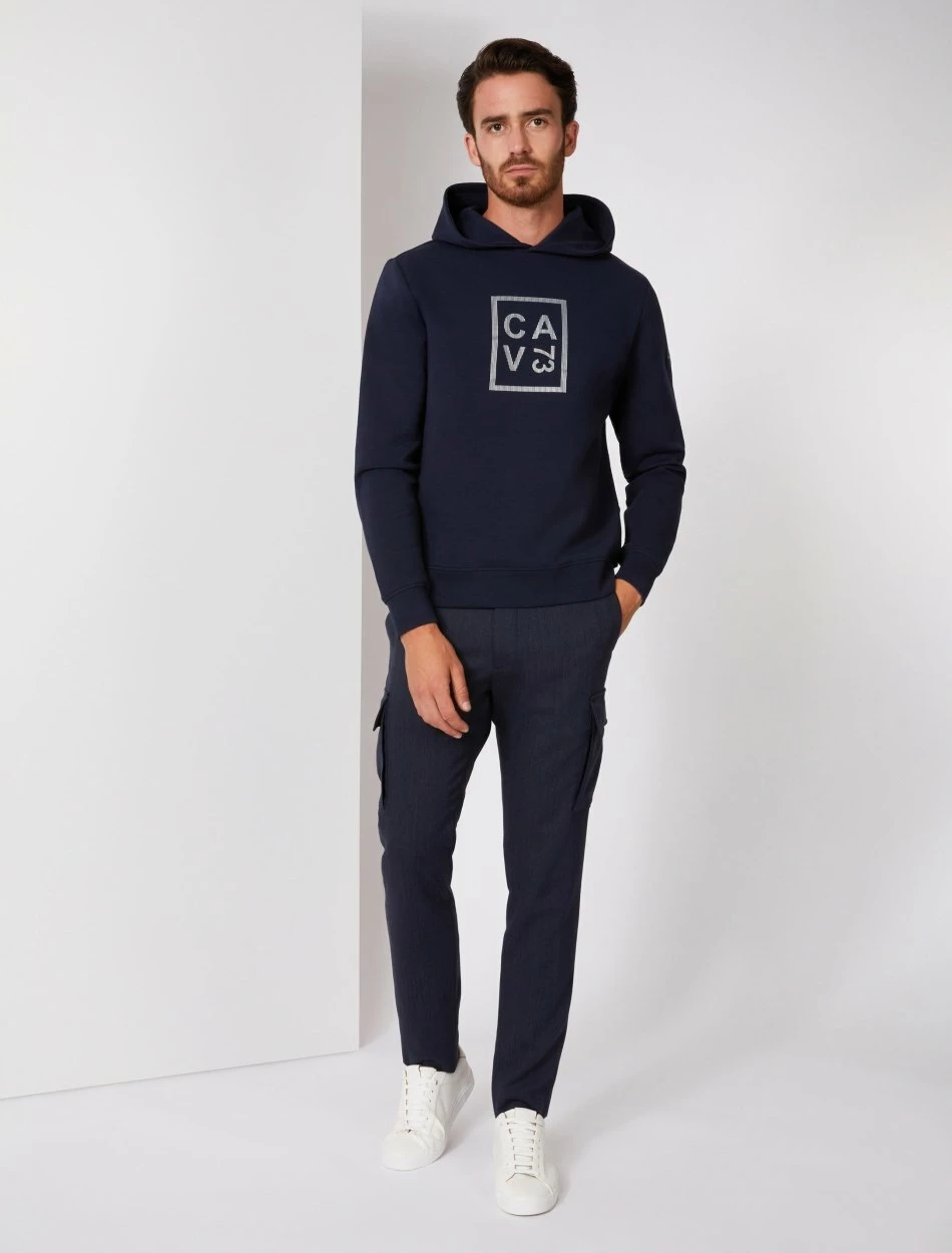 Cavallaro Napoli Dario Hoodie Donkerblauw 2 Cavallaro Napoli Dario Hoodie Donkerblauw - Afbeelding 2