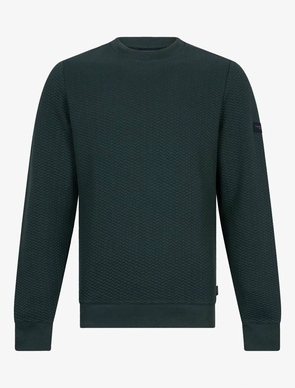 Cavallaro Napoli Nuovo Nero R-neck Sweater Donkergroen 1 Cavallaro Napoli Nuovo Nero R-neck Sweater Donkergroen