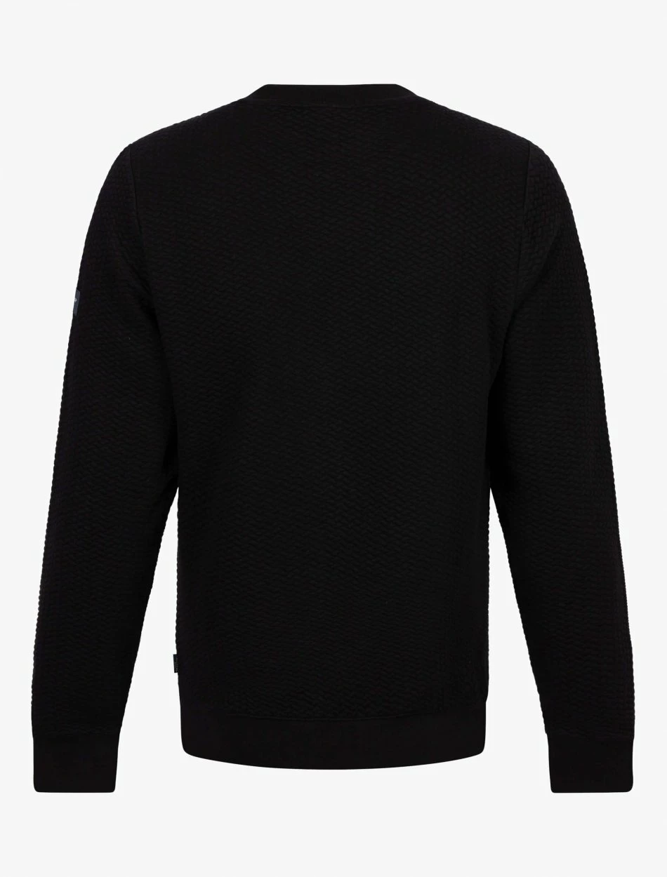 Cavallaro Napoli Nuovo Nero R-neck Sweater Zwart 2 Cavallaro Napoli Nuovo Nero R-neck Sweater Zwart - Afbeelding 2