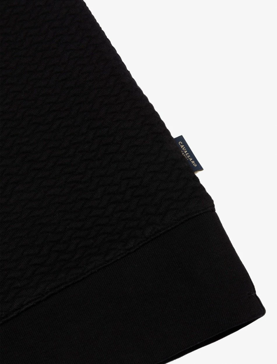 Cavallaro Napoli Nuovo Nero R-neck Sweater Zwart 3 Cavallaro Napoli Nuovo Nero R-neck Sweater Zwart - Afbeelding 3