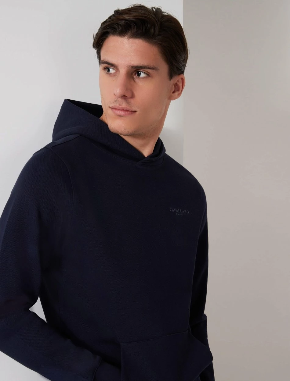 Cavallaro Napoli Betto Hoodie Donkerblauw 1 Cavallaro Napoli Betto Hoodie Donkerblauw