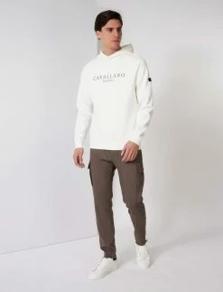 Cavallaro Napoli Bettino Reflo Hoodie Off White