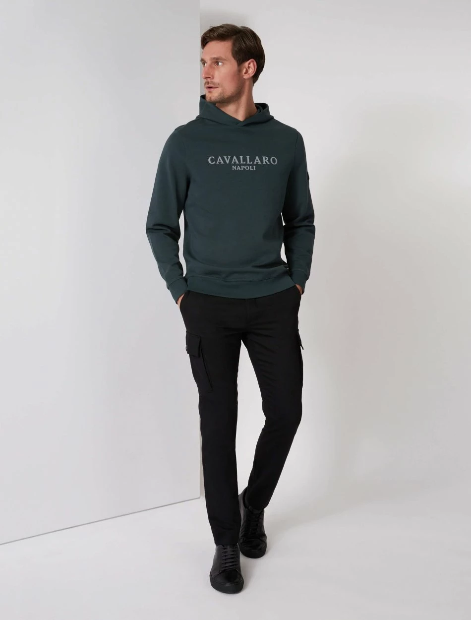 Cavallaro Napoli Bettino Reflo Hoodie Donkergroen 2 Cavallaro Napoli Bettino Reflo Hoodie Donkergroen - Afbeelding 2