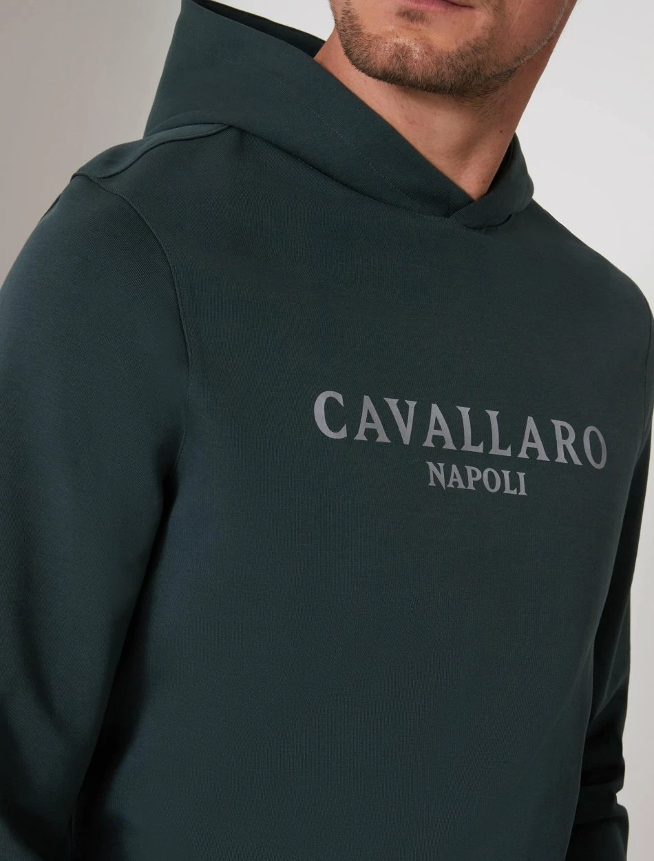 Cavallaro Napoli Bettino Reflo Hoodie Donkergroen 3 Cavallaro Napoli Bettino Reflo Hoodie Donkergroen - Afbeelding 3