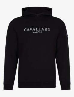 Cavallaro Napoli Bettino Reflo Hoodie Zwart -Cavallaro Napoli Shop 120226007 999000 01 positie 402c20voorkant 533