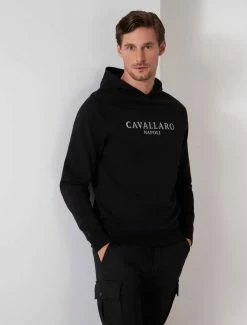 Cavallaro Napoli Bettino Reflo Hoodie Zwart