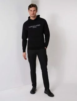 Cavallaro Napoli Bettino Reflo Hoodie Zwart -Cavallaro Napoli Shop 120226007 999000 06 positie 30 24