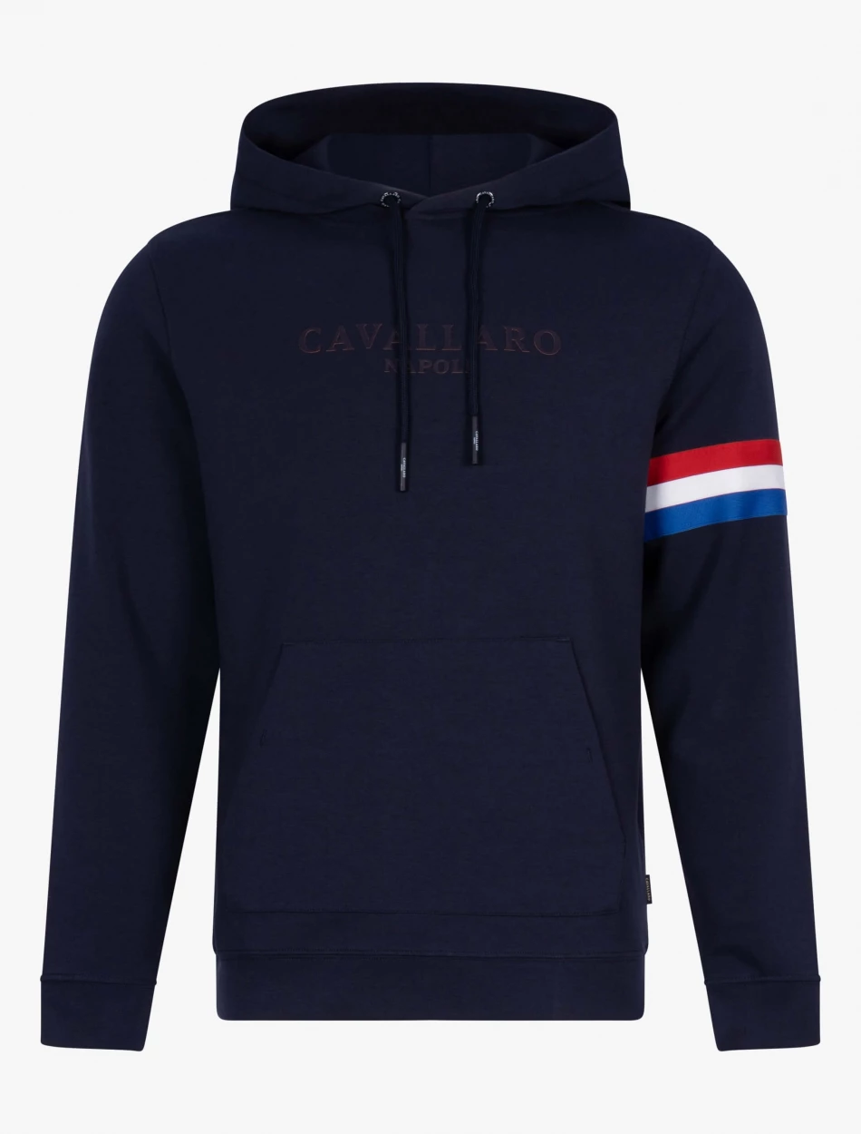 Cavallaro Napoli Spello Hoodie Donkerblauw 1 Cavallaro Napoli Spello Hoodie Donkerblauw