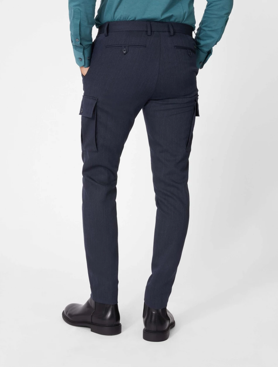 Cavallaro Napoli Izacco Broek Indigo Blauw 2 Cavallaro Napoli Izacco Broek Indigo Blauw - Afbeelding 2