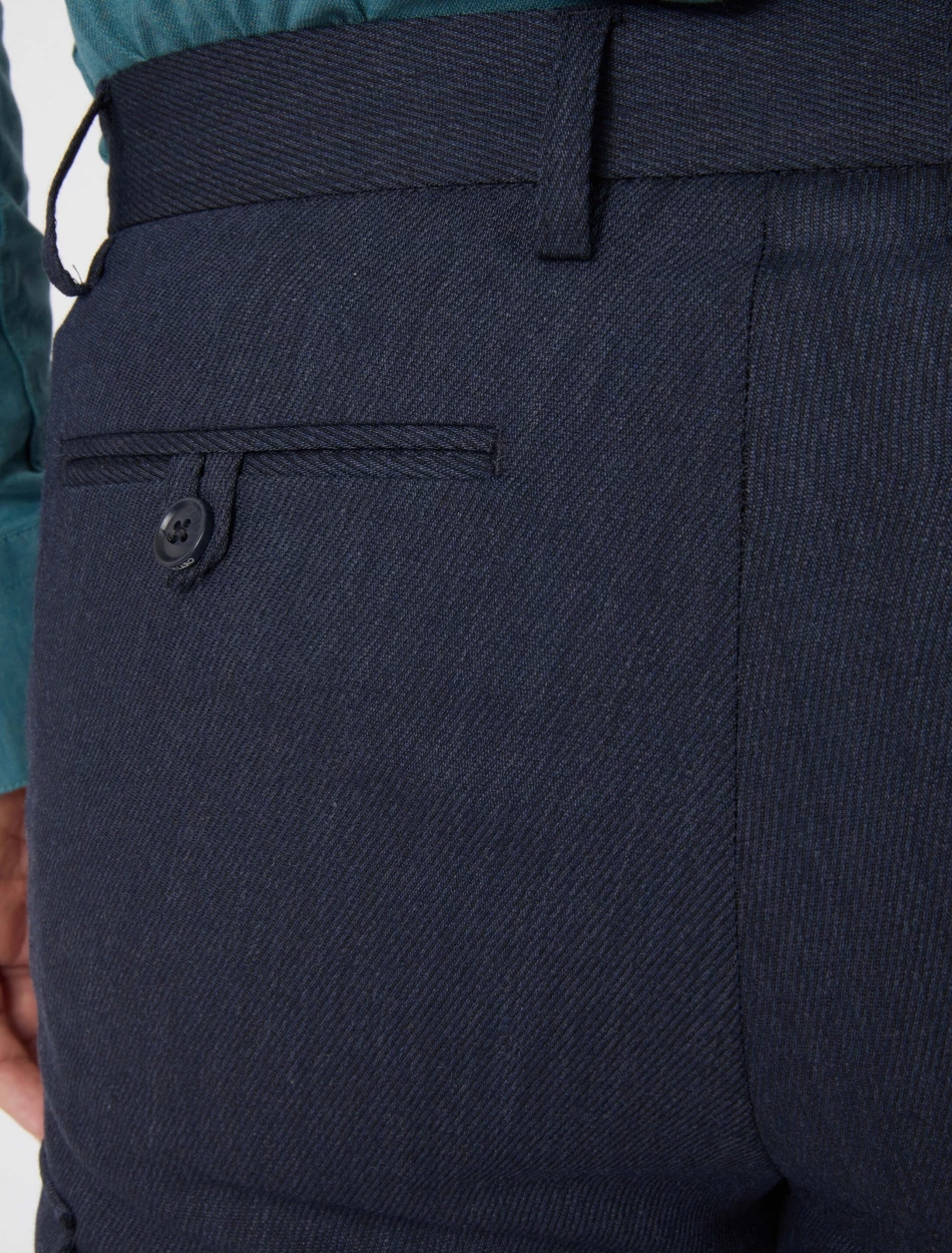 Cavallaro Napoli Izacco Broek Indigo Blauw 3 Cavallaro Napoli Izacco Broek Indigo Blauw - Afbeelding 3