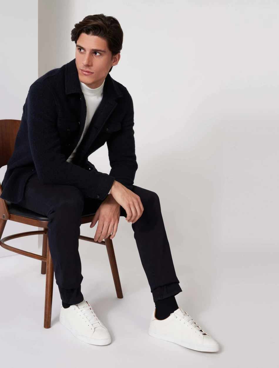 Cavallaro Napoli Pisogno Overshirt Donkerblauw 4 Cavallaro Napoli Pisogno Overshirt Donkerblauw - Afbeelding 4