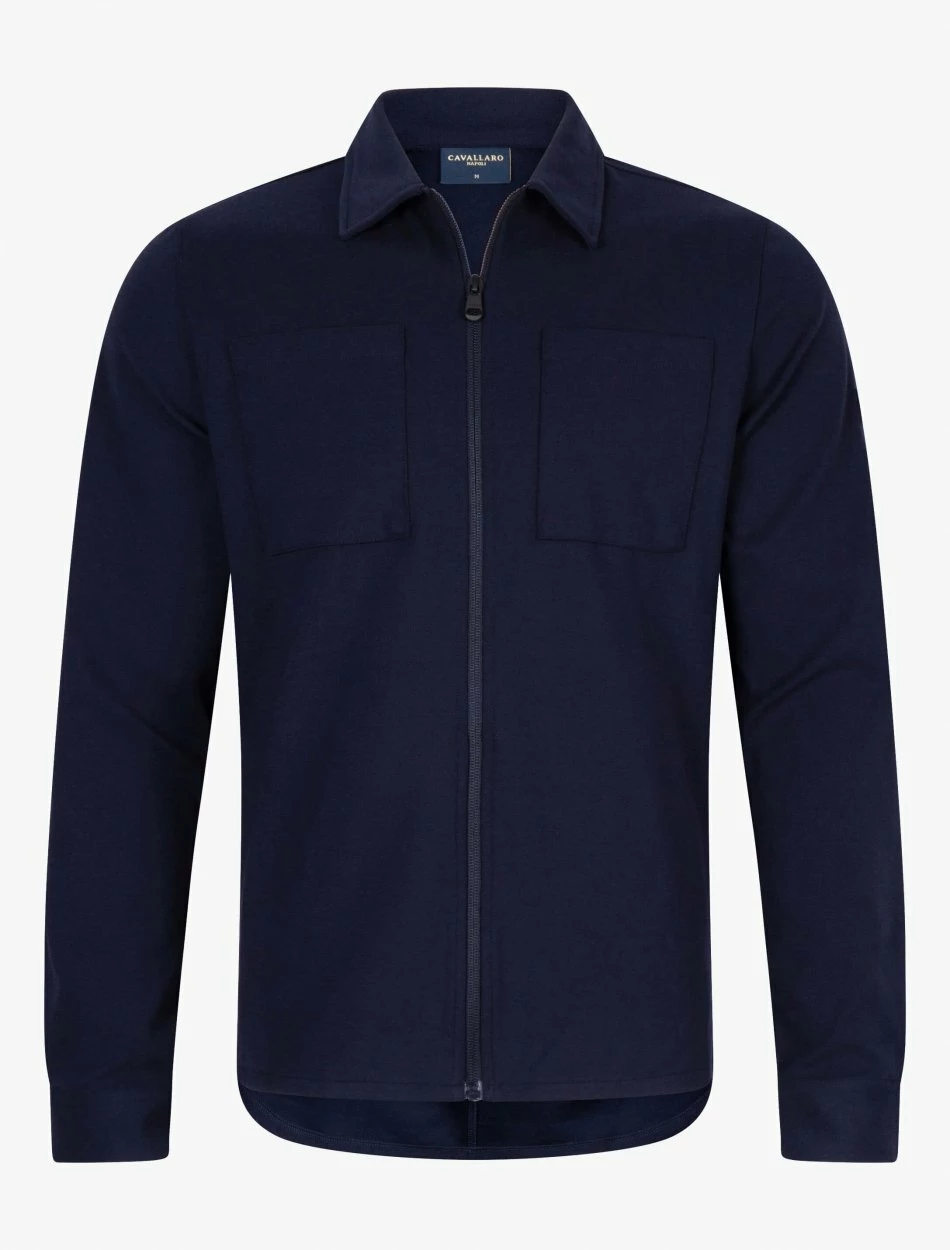 Cavallaro Napoli Zinambo Overshirt Donkerblauw 6 Cavallaro Napoli Zinambo Overshirt Donkerblauw - Afbeelding 6