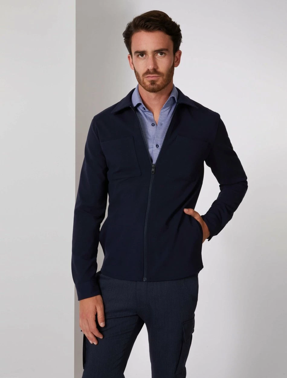 Cavallaro Napoli Zinambo Overshirt Donkerblauw 5 Cavallaro Napoli Zinambo Overshirt Donkerblauw - Afbeelding 5