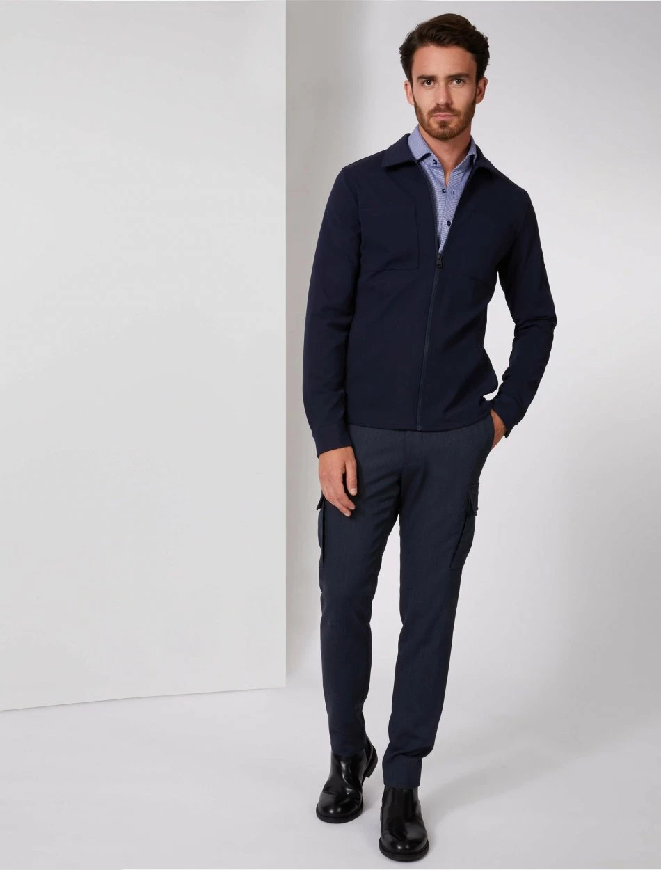 Cavallaro Napoli Zinambo Overshirt Donkerblauw 2 Cavallaro Napoli Zinambo Overshirt Donkerblauw - Afbeelding 2