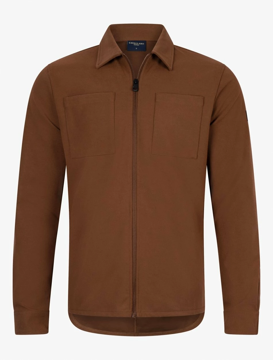 Cavallaro Napoli Zinambo Overshirt Camel 6 Cavallaro Napoli Zinambo Overshirt Camel - Afbeelding 6