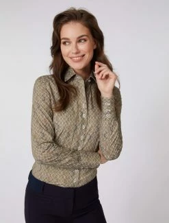 Cavallaro Napoli Isabella Blouse Groen -Cavallaro Napoli Shop 250225002 560107 06 positie 30 724