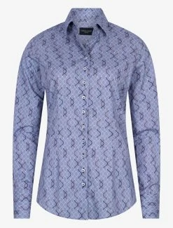 Cavallaro Napoli Isabella Blouse Blauw -Cavallaro Napoli Shop 250225002 650107 01 positie 402c20voorkant 782