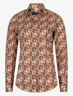 Cavallaro Napoli Belana Blouse Bruin -Cavallaro Napoli Shop 250225010 850107 01 positie 402c20voorkant 89