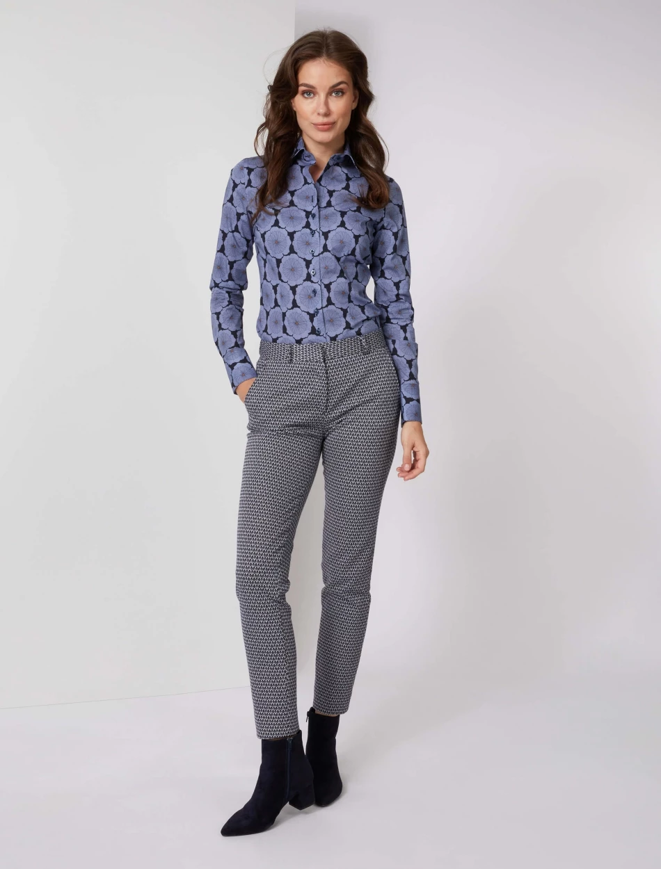 Cavallaro Napoli Fiona Blouse Blauw 4 Cavallaro Napoli Fiona Blouse Blauw - Afbeelding 4