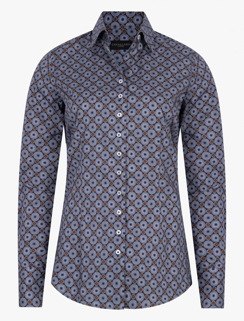 Cavallaro Napoli Linda Blouse Donkerblauw 7 Cavallaro Napoli Linda Blouse Donkerblauw - Afbeelding 7