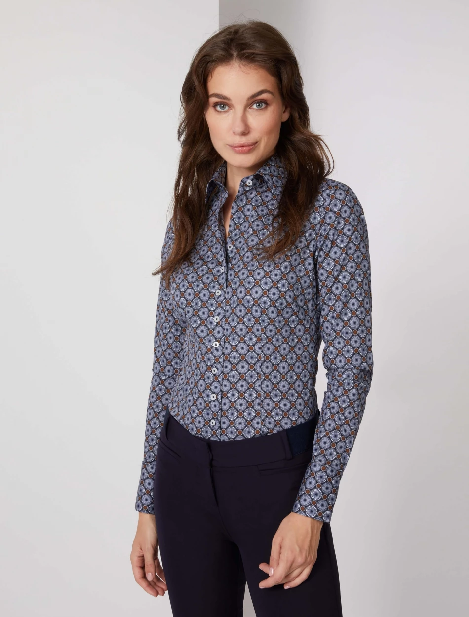 Cavallaro Napoli Linda Blouse Donkerblauw 5 Cavallaro Napoli Linda Blouse Donkerblauw - Afbeelding 5