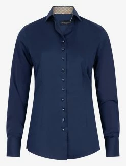 Cavallaro Napoli Tanita Blouse Donkerblauw -Cavallaro Napoli Shop 250225025 699000 01 positie 402c20voorkant 696