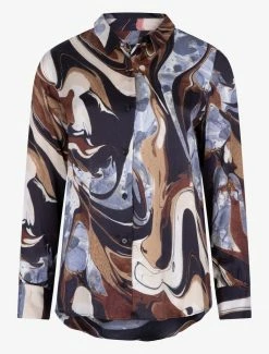 Cavallaro Napoli Marlina Blouse Blauw -Cavallaro Napoli Shop 250225029 699607 01 positie 402c20voorkant 963