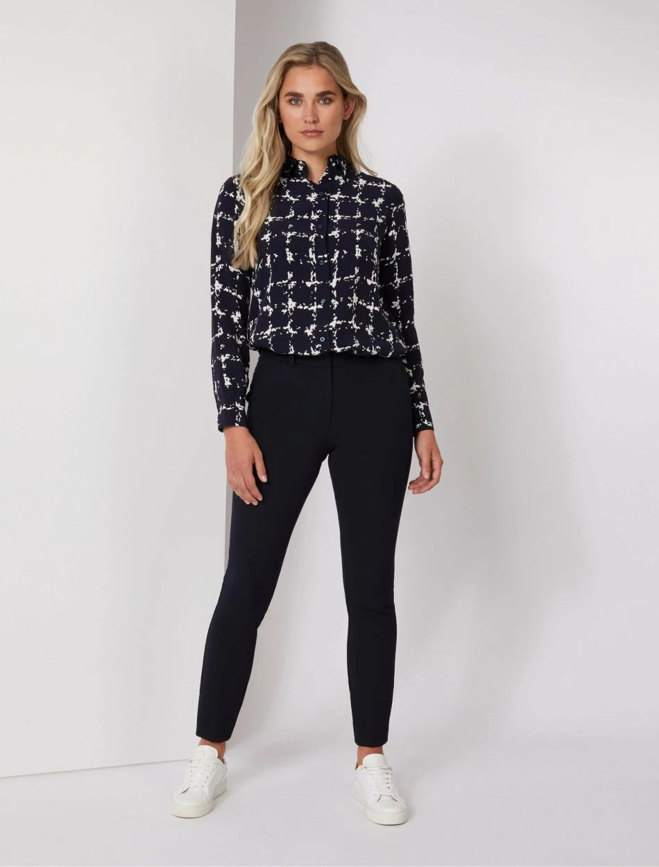 Cavallaro Napoli Giorgia Blouse Donkerblauw 5 Cavallaro Napoli Giorgia Blouse Donkerblauw - Afbeelding 5