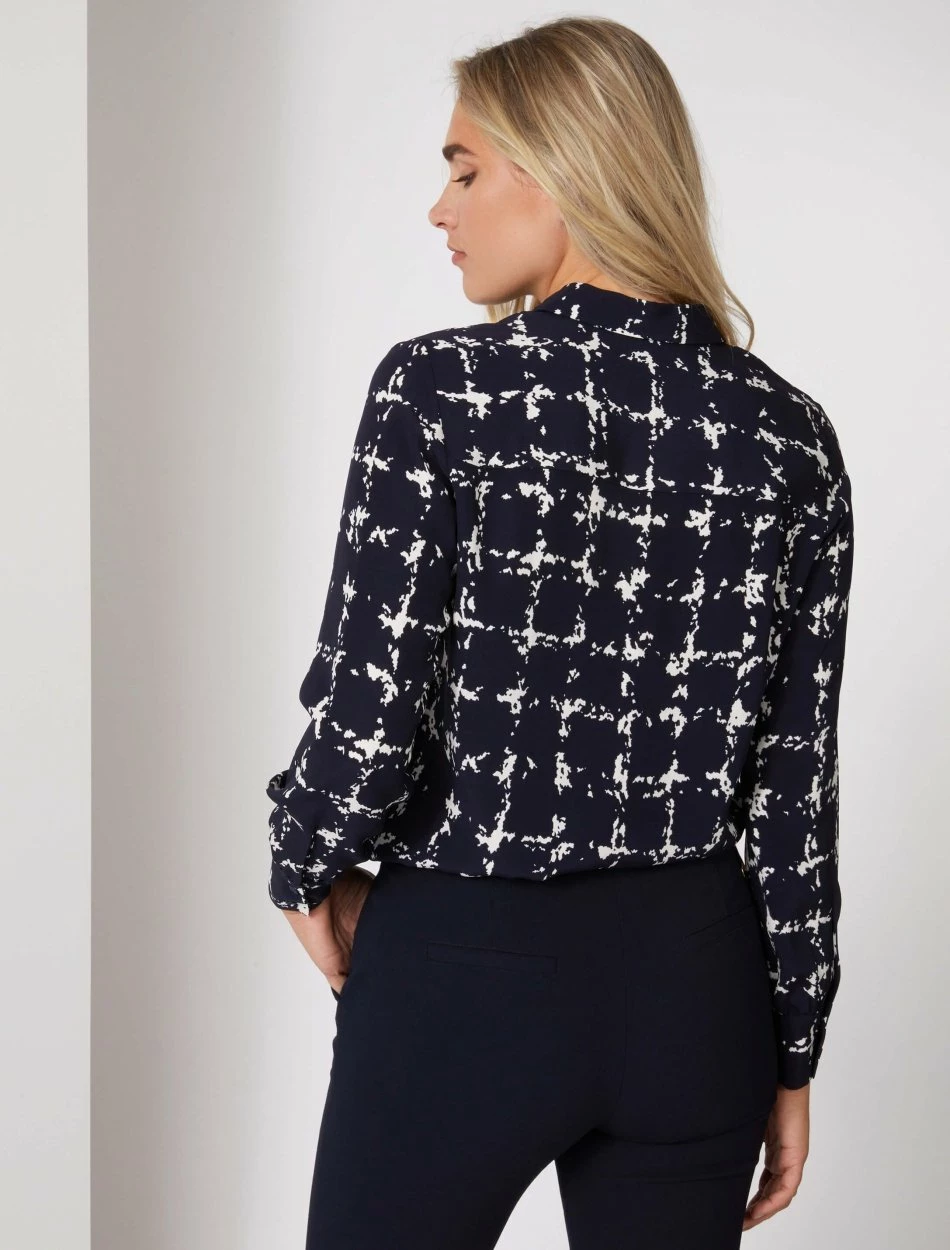 Cavallaro Napoli Giorgia Blouse Donkerblauw 7 Cavallaro Napoli Giorgia Blouse Donkerblauw - Afbeelding 7