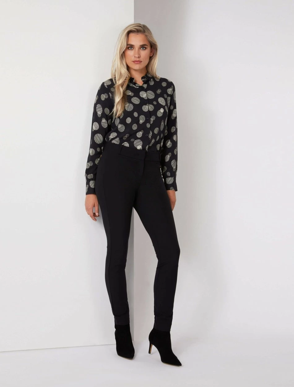 Cavallaro Napoli Sfera Blouse Zwart 2 Cavallaro Napoli Sfera Blouse Zwart - Afbeelding 2