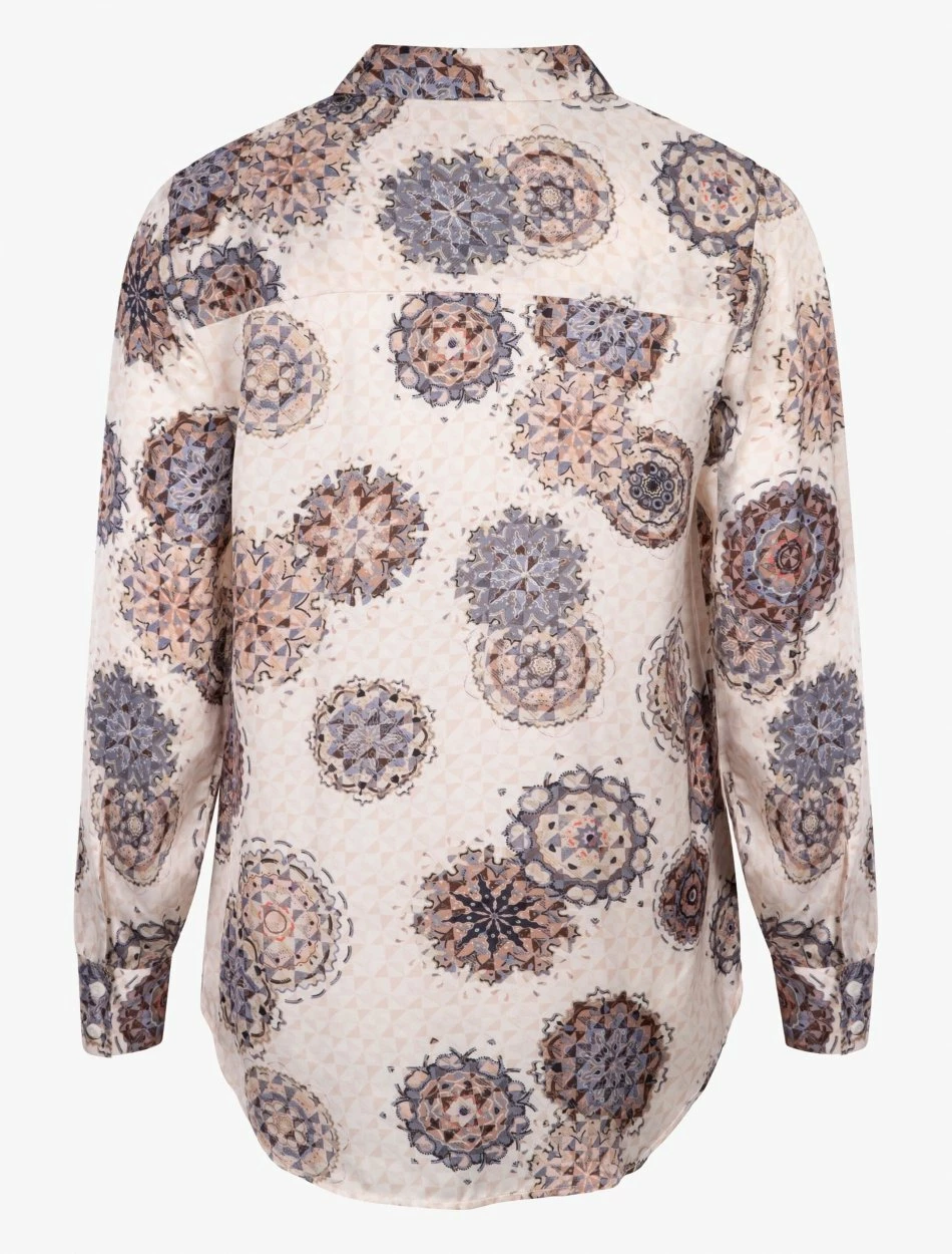 Cavallaro Napoli Liona Blouse Beige / Blauw 8 Cavallaro Napoli Liona Blouse Beige / Blauw - Afbeelding 8