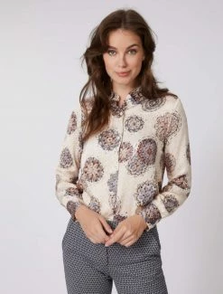 Cavallaro Napoli Liona Blouse Beige / Blauw