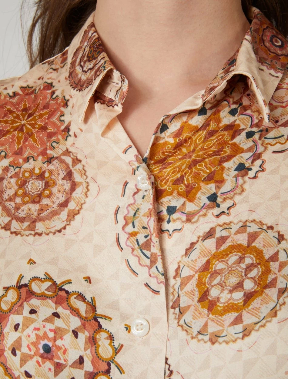 Cavallaro Napoli Liona Blouse Beige 3 Cavallaro Napoli Liona Blouse Beige - Afbeelding 3