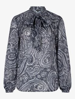 Cavallaro Napoli Noora Blouse Donkerblauw -Cavallaro Napoli Shop 250225035 699000 01 positie 402c20voorkant 579