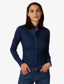Cavallaro Napoli Navy NOS Blouse Donkerblauw