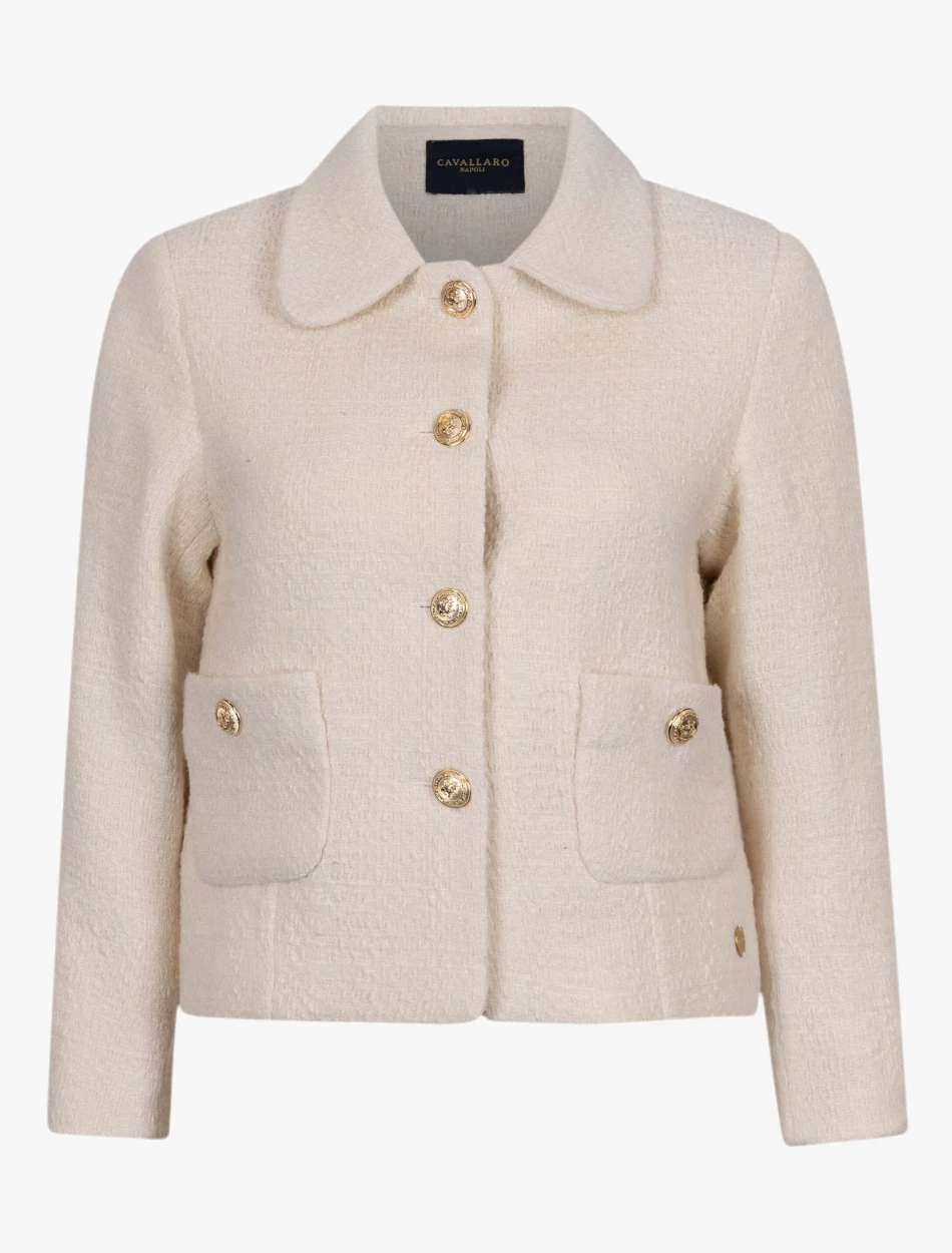 Cavallaro Napoli Basta Blazer Off White 5 Cavallaro Napoli Basta Blazer Off White - Afbeelding 5