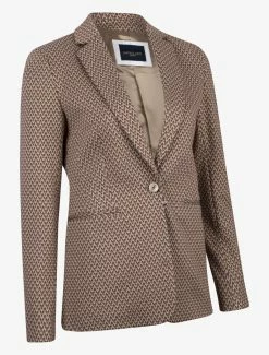 Cavallaro Napoli Louisa Blazer Bruin -Cavallaro Napoli Shop 253225003 850827 01 positie 402c20voorkant 927