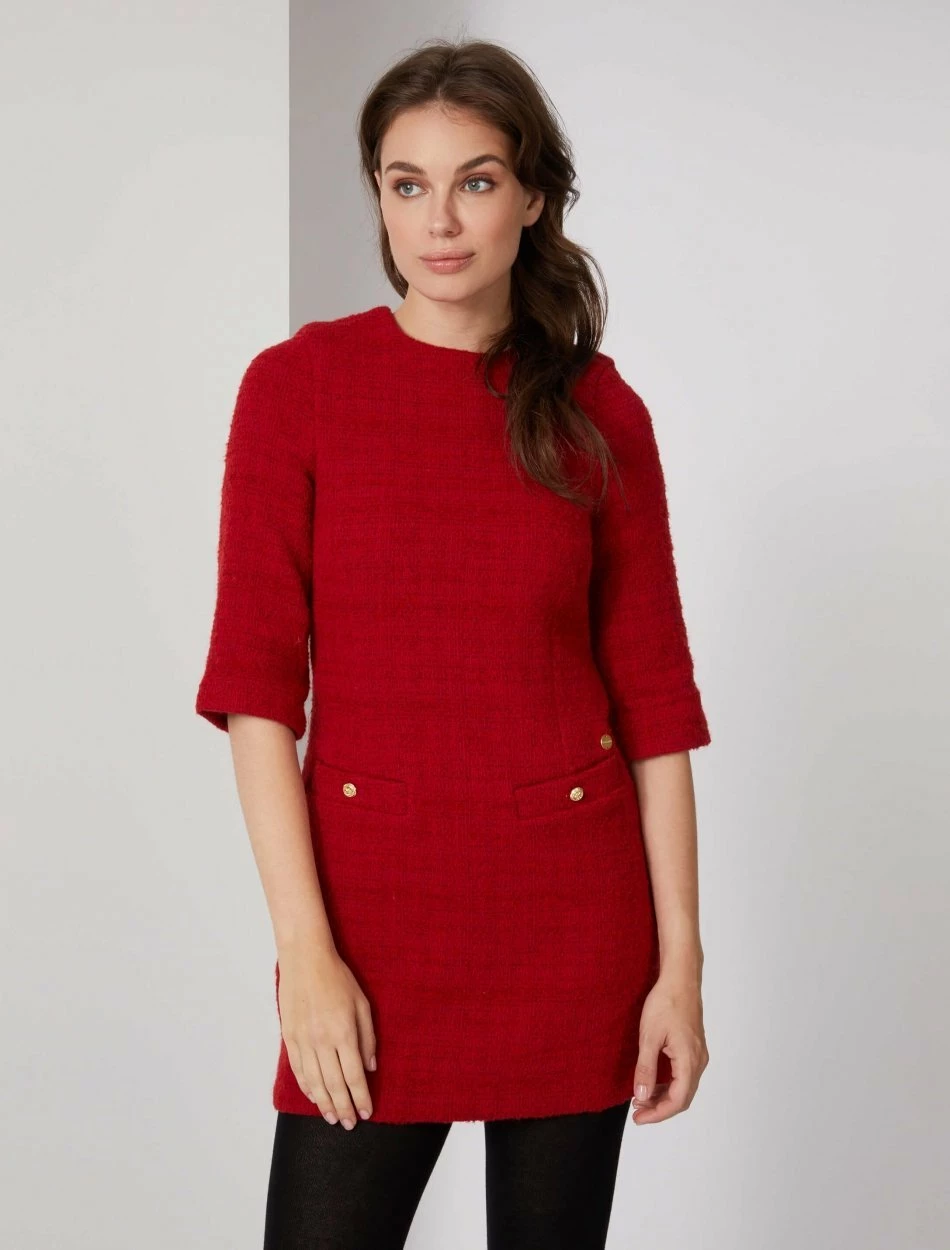 Cavallaro Napoli Basta Jurk Rood 5 Cavallaro Napoli Basta Jurk Rood - Afbeelding 5