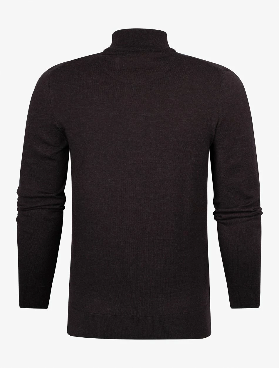 Cavallaro Napoli Merino Half Zip Trui Bruin 8 Cavallaro Napoli Merino Half Zip Trui Bruin - Afbeelding 8