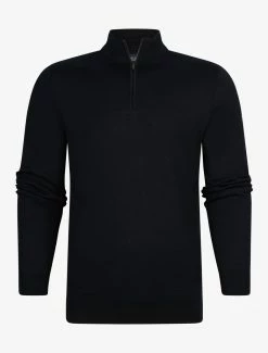 Cavallaro Napoli Merino Half Zip Trui Zwart -Cavallaro Napoli Shop 5302 4 31187